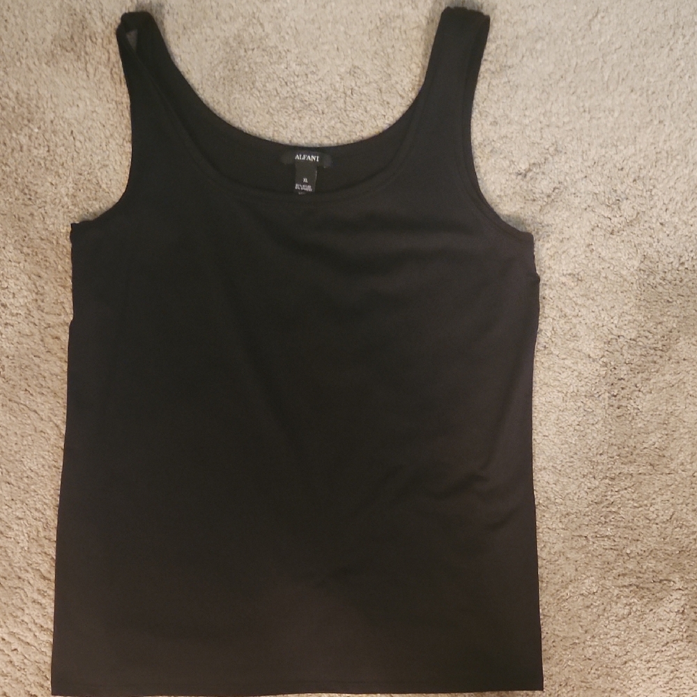 Alfani Black Fitted Sleeveless Tank Top